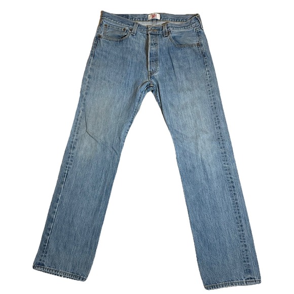 Vintage Levis 501 Jeans Mens 34x32 (34x34 Tag) Straight Leg Button Fly Y2K - Picture 1 of 8